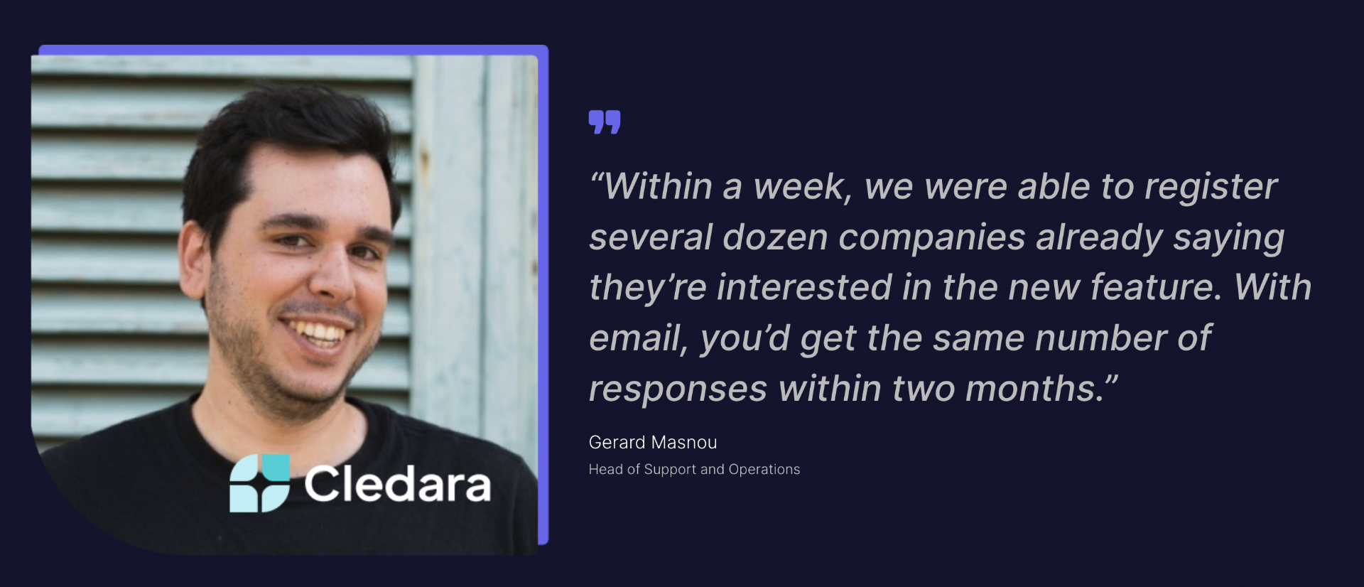 Gerard Masnou testimonial