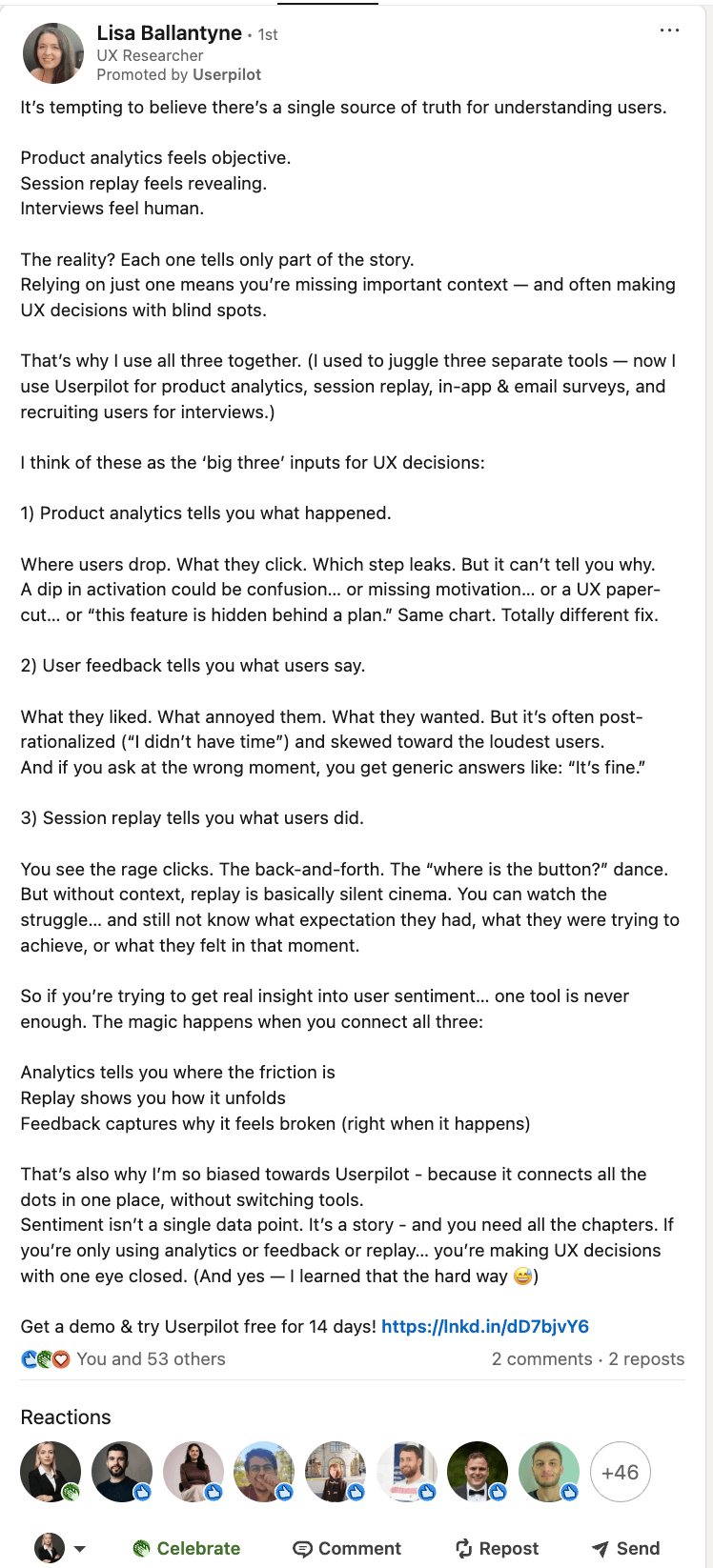 Lisa - UX Researcher