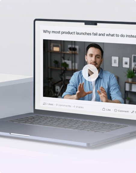 Post with text and video