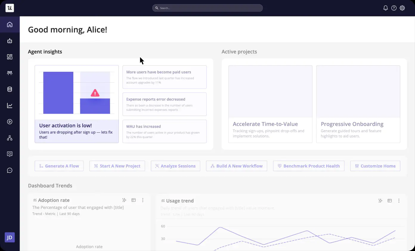 Userpilot platform — interactive demo preview