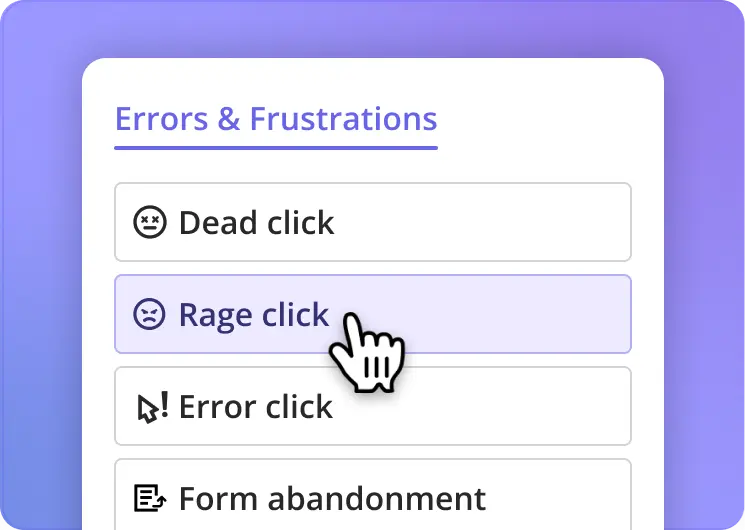 Automatic friction detection Userpilot