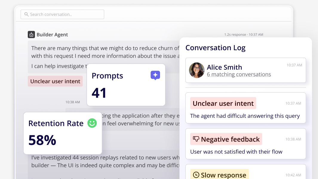 Userpilot Agent Analytics dashboard
